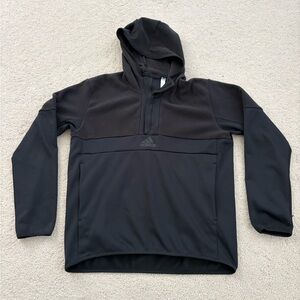 Adidas Men's Black Hooded Performance Jacket